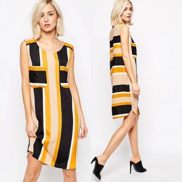 ASOS Dresses & Skirts - Sisley Shirt Dress in Colour Block Stripe Shirttai